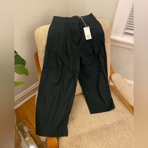 COS Pleated Waist Culottes Forest Green